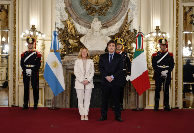 El presidente&nbsp;y la premier italiana se reunieron este mediodía en la Casa Rosada.&nbsp;
