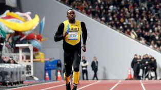 Usain Bolt reapareció para estrenar el estadio Olímpico de Tokio