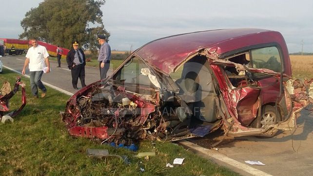 Violento choque con un muerto y tres heridos en la ruta nacional 11 a la altura de San Justo