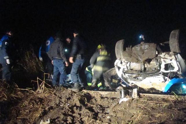 Volcó un patrullero y dos policías resultaron heridos