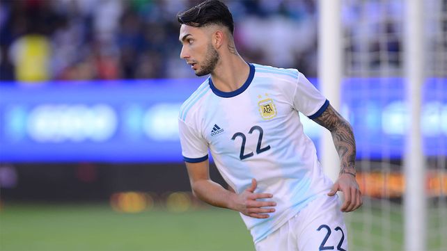 Valentín Castellanos vistió la camiseta de la selección argentina en el Preolímpico Sudamericano de Colombia en 2020.