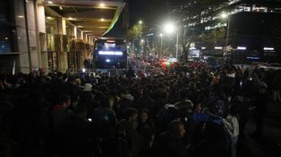 La llegada de la selección argentina al hotel fue un caos.