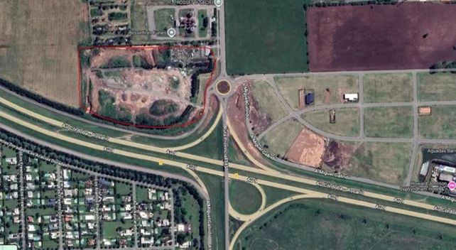 La imagen de google maps que muestra dónde estará ubicado el nuevo predio de Central.