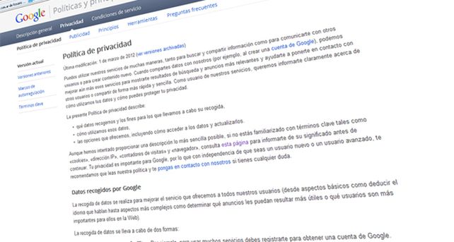 Google sali&oacute; en defensa de su pol&iacute;tica de privacidad