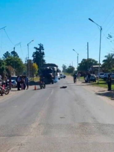 Falleció el motociclista que cayó al pasar por un lomo de burro en Villaguay