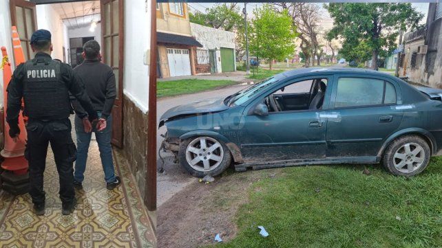 El joven de 23 años fue aprehendido tras una persecución policial y chocar contra una vivienda.