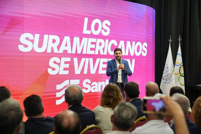 Maximiliano Pullaro en la presentación de los Juegos Suramericanos.