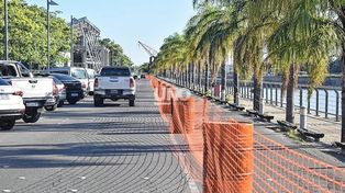 Vallaron todo el perímetro del Dique I del Puerto hasta conocer las causas del desmoronamiento. Foto: José Busiemi/UNO Santa Fe.&nbsp; 