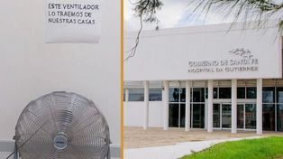 Quejas en redes. “Este ventilador lo traemos de nuestras casas”, publicaron.