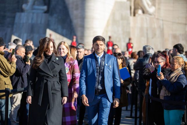 La vicepresidenta Victoria Villarruel y el gobernador Maximiliano Pullaro.