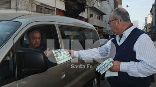 Los productores santafesinos realizaron su protesta en la calle