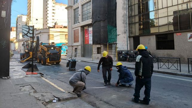 Comenzaron los trabajos de la EPE en pleno centro de Rosario.