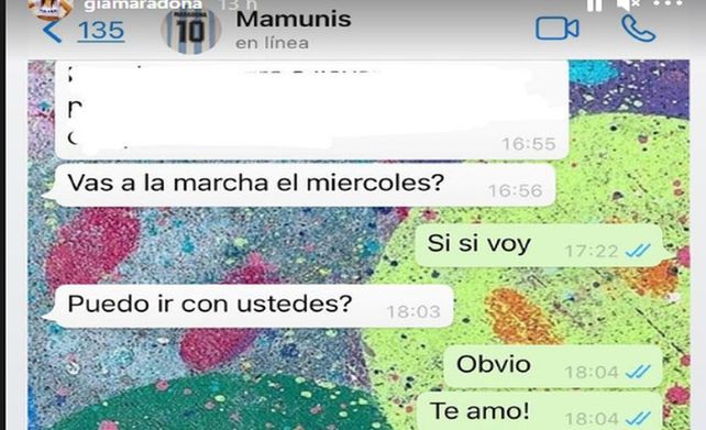 El chat. “Te amo