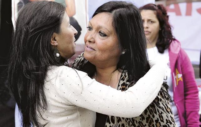 Juntas. Fabiana Ferreyra (de frente) y Valeria Stortoz