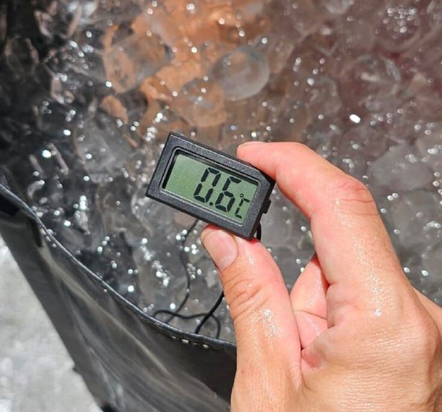 Por las bajas temperaturas, los baños de hielo se realizan durante pocos minutos.