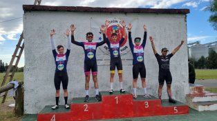 El podio en la categoría Elite del ciclismo.
