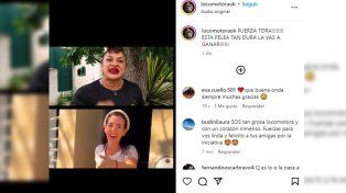 La boxeadora Locomotora Oliveras dio un mensaje de apoyo a una paranaense que lucha contra el cáncer.