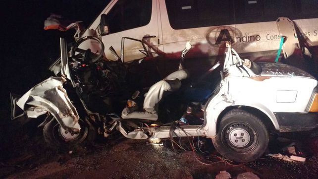 Así quedó uno de los vehículos involucrados en el siniestro.&nbsp;