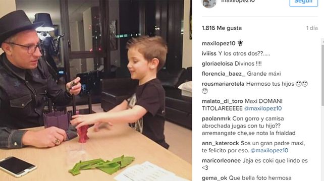 La foto de Maxi López por el día del niño generó polémica