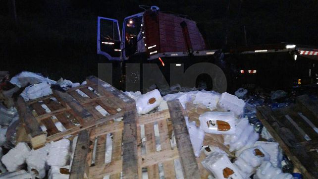 Un vuelco con suerte sobre la ruta provincial 4