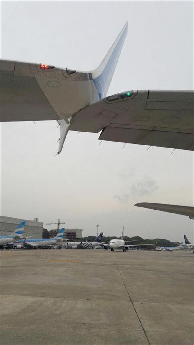 El incidente en Aeroparque.