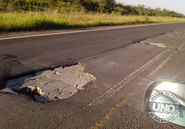 Advierten sobre el pésimo estado de la ruta nacional 127