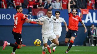 Real Madrid empató ante Osasuna y peligra su liderazgo en España