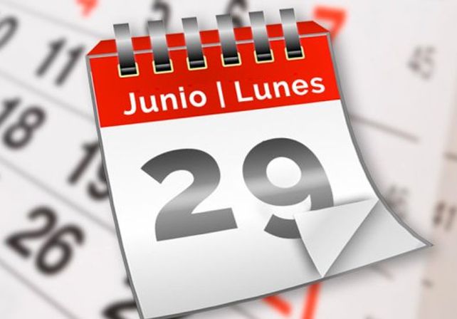 ¿Es feriado nacional el próximo lunes 29 de junio?