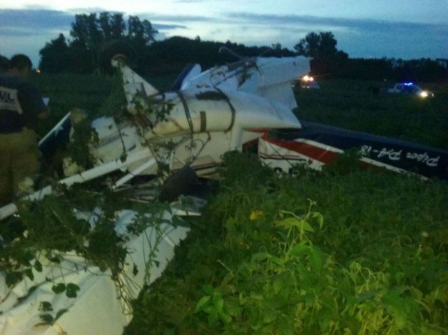 Frustrado. El piloto no pudo aterrizar y la máquina quedó destruida.
