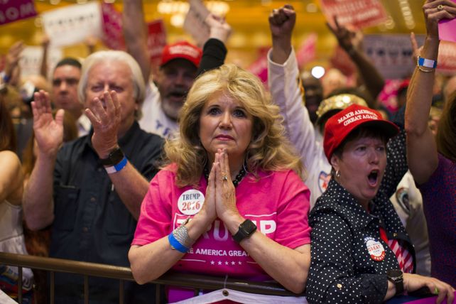 Seguidores de Trump ayer