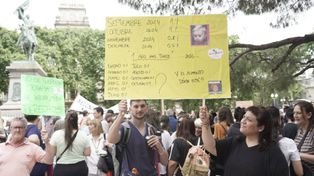 La plaza San Martín de Rosario una vez más sede de un reclamo en el sector de discapacidad