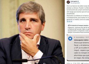 Luis Caputo presiona a los bancos para que acepten dólares no declarados