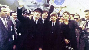 Los Beatles al llegar a Estados Unidos.&nbsp; &nbsp;