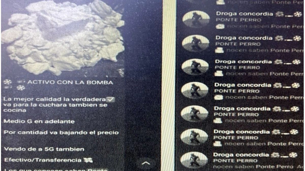 Concordia: procesan a banda que vendía drogas por Telegram