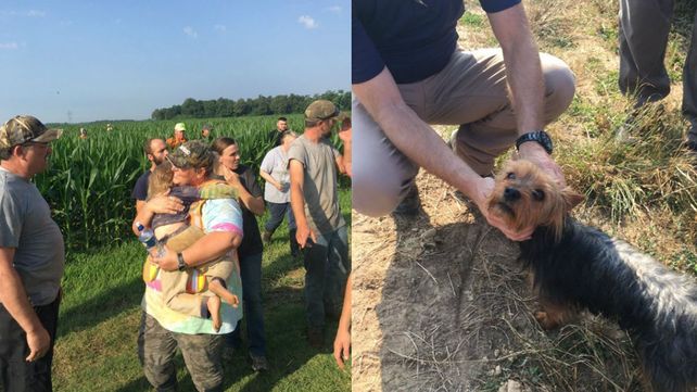 Una nena de tres años sobrevivió perdida a la intemperie gracias a su perro