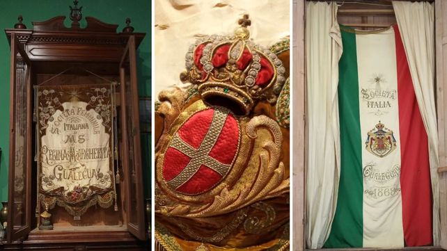 Detalles de banderas centenarias.