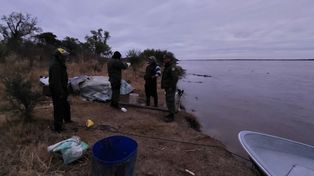 El operativo en la zona de islas del sur santafesino (gentileza InfoMás Noticias).