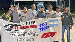 Un grupo de nueve amigos desde Sarmiento (Santa Fe) llegaron a San Pablo para alentar a Franco Colapinto.