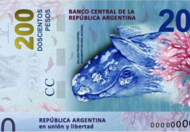 Se modificará la ballena de los billetes de doscientos