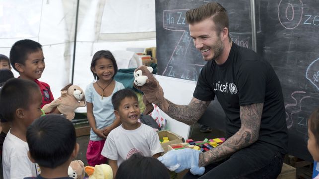 Beckham participó en varias campañas de Unicef.