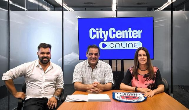 Los directivos charrúas Cristian Yapson y Carlos Lancellotti