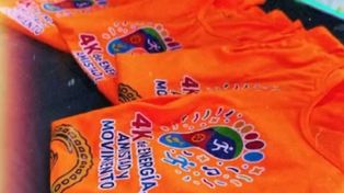 Las remeras que usarán los inscriptos a esta cita donde se combina lo social y lo deportivo en Granadero Baigorria. El Social Run 4K en marcha.