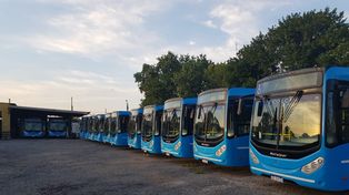 Flota en punta de línea. En diciembre de 2018, la flamante concesionaria se alistaba a prestar el servicio. &nbsp; &nbsp; &nbsp; &nbsp; &nbsp; &nbsp; &nbsp; &nbsp; &nbsp; &nbsp; &nbsp; &nbsp; &nbsp;