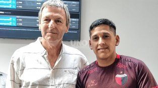 Toto Iñiguez junto al presidente de Colón, Bicho Godano