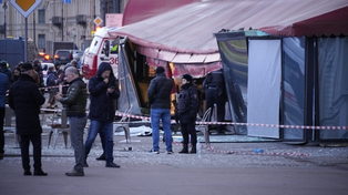 El café de San Petersburgo que sufrió el ataque explosivo.&nbsp;