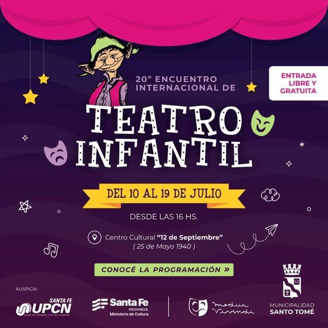 Las vacaciones se disfrutan con el Encuentro Internacional de Teatro Infantil en el Centro Cultural Las vacaciones se disfrutan con el Encuentro Internacional de Teatro Infantil en el Centro Cultural