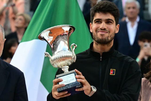 Alcaraz se impuso ante Sinner y se coronó campeón del Master 1000 de Roma