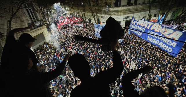 Las inmediaciones de la casa de Cristina Kirchner