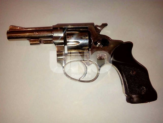 Arma de guerra. El revólver calibre 38 que fue secuestrado.