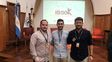 Andrés Mac Allister, Laureano Godoy y Agustín Musso, el día que recibieron el tercer premio de la 12º edición del concurso IB50K.